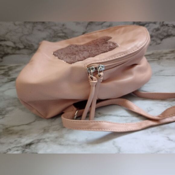 Arizona Jean Company Mini Bookbag Backpack Purse Reversible Sequin - Picture 3 of 11